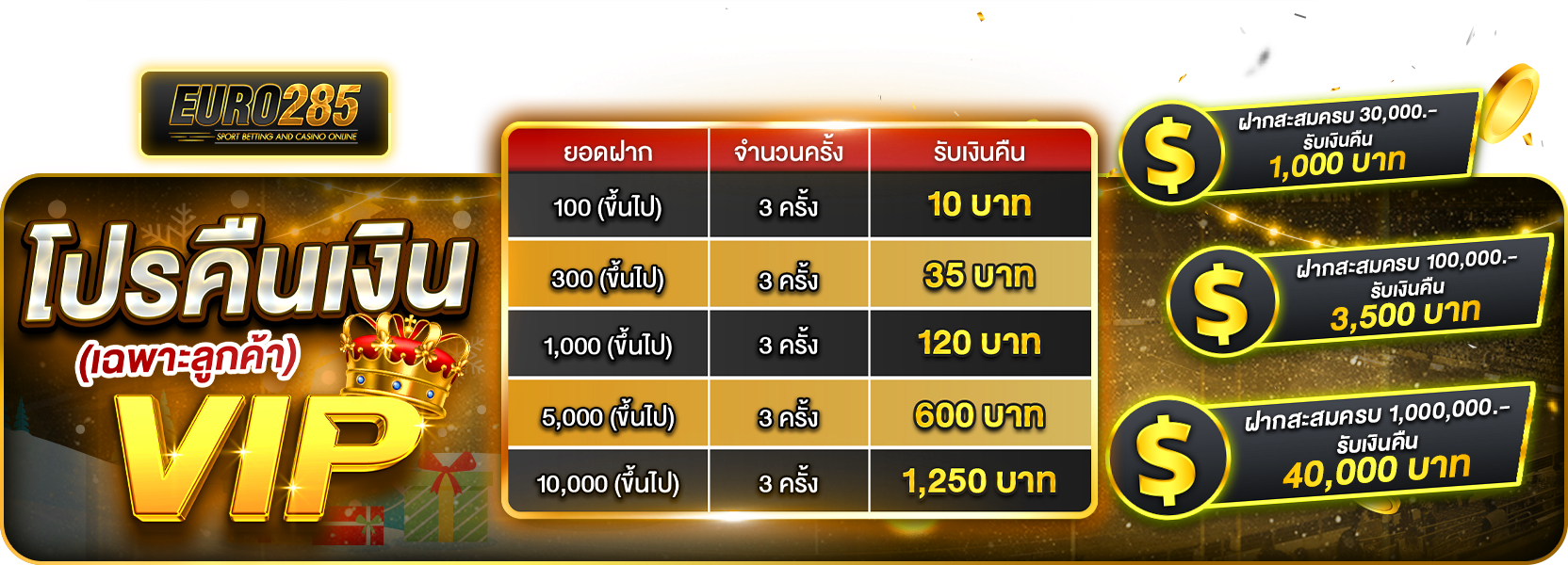 โปร ฝากครบ 3 บิล
